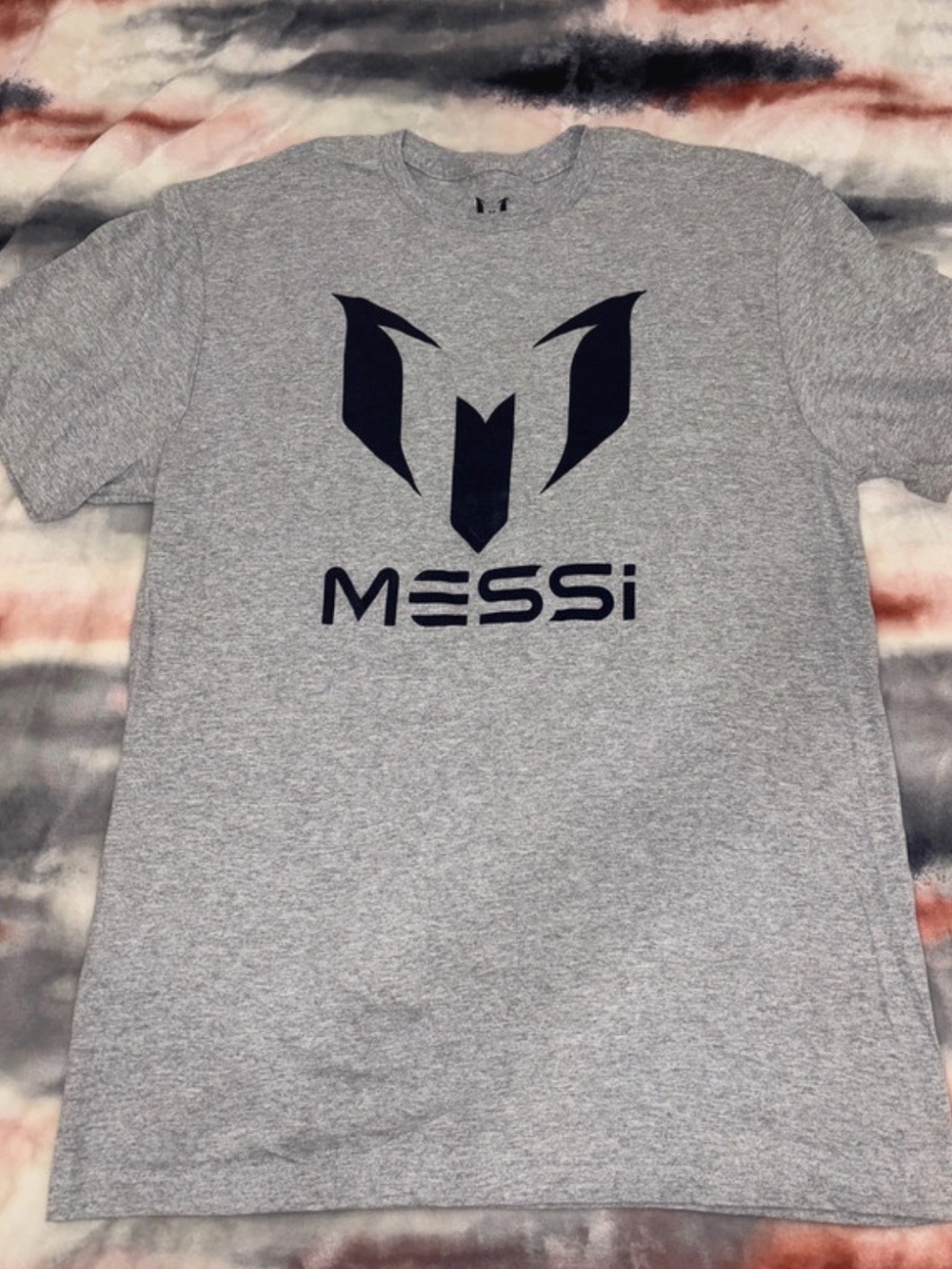 Messi Logo Short-Sleeve Crewneck T-Shirt - Gray